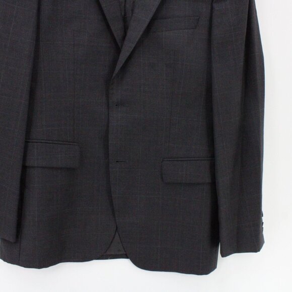 Hugo Boss Blazer Mens Gray Plaid Boss Selection Two Button Front Drago Lined 38R - Picture 4 of 11